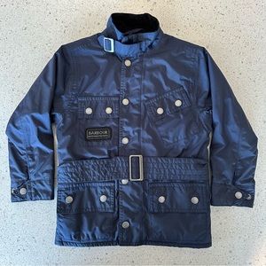 Barbour International Blue Belted Kids Jacket